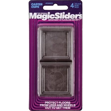 Magic Sliders 1-3/4 In. Square Non-Skid Furniture Leg Cup (4-Pack) 39822 Magic