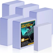 100 Toploaders for Cards and 100 Soft Card Sleeves,  35 PT Top Loaders Card Prot