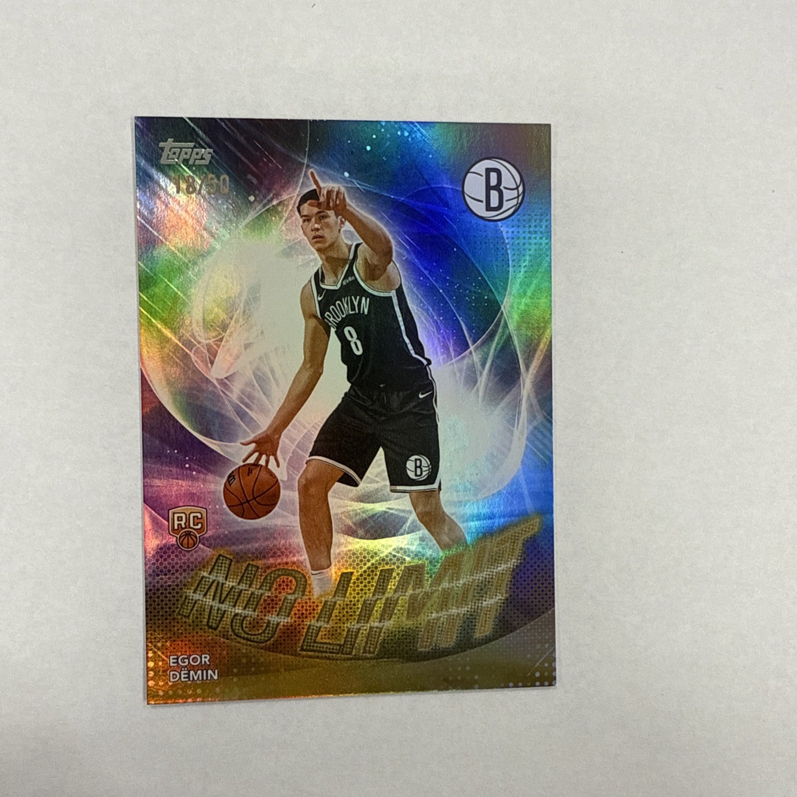 Topps 2025-26 Egor Demin Gold Insert RC No Limit # /50 Brooklyn Nets ￼
