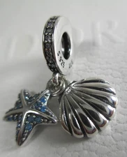 Tropical Starfish & Seashell Pendant Under the Sea Pandora Charm Holidays Hawaii