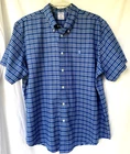 BROOKS BROTHERS..SUPIMA COTTON..BLUE..SHORT SLEEVE..PLAID..SHIRT..NWOT..MEN XXL