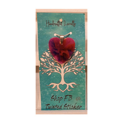 Handcrafted Multicolor Resin Flower  Heart Pendant Love Theme