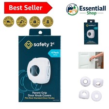 4 Pack Parent Grip Door Knob Covers, Easy Install Safety for Little Explorers