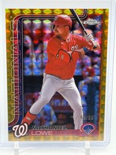 2025 Topps Chrome Nathaniel Lowe Gold Geometric /50 Nationals