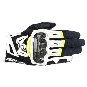 Alpinestars SMX-2 Air Carbon V2 Motorcycle Gloves Black / White / Fluo Yellow