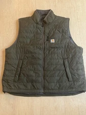 Carhartt Men's Rain Defender Lightweight Insulated Vest Size 2XL Moss Green NWOT