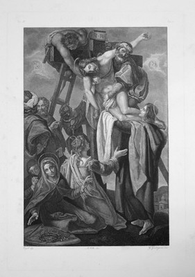 Ludovico Cigoli - Descente de Croix - Radierung engraving gravure