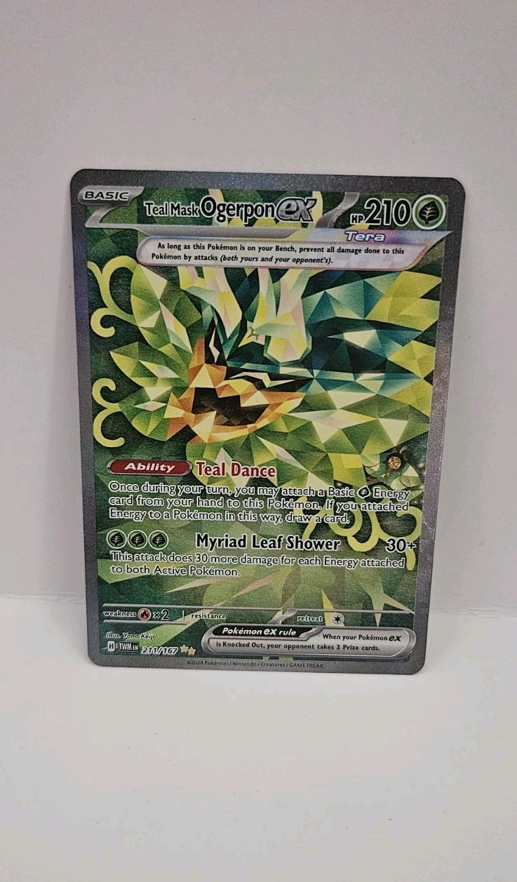 Pokémon TCG Teal Mask Ogerpon EX Twilight Masquerade Card 211/167 NM