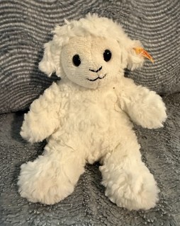 Steiff Fuzzy Lamb Stuffed Animal Cuddly Friends Plush Doll White