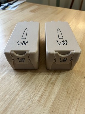 Set Of 2 Ammo Boxes 7.62x39 Made In USA 