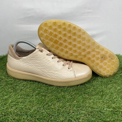 ECCO Tray Hybrid Hydromax Golf Shoes Women's 8-8.5 White Leather Water Resistant
