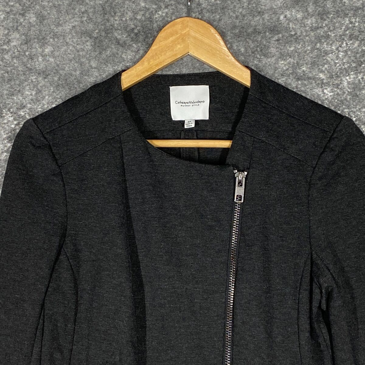 Catherine Malandrino Jacket Womens Medium Charcoal Full Zip Catherine Malandrino Jacket Womens Medium Charcoal Full Zip
