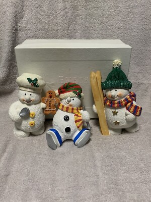 Box of 3 Different Enchanted Forest Christmas Snowmen From Menards