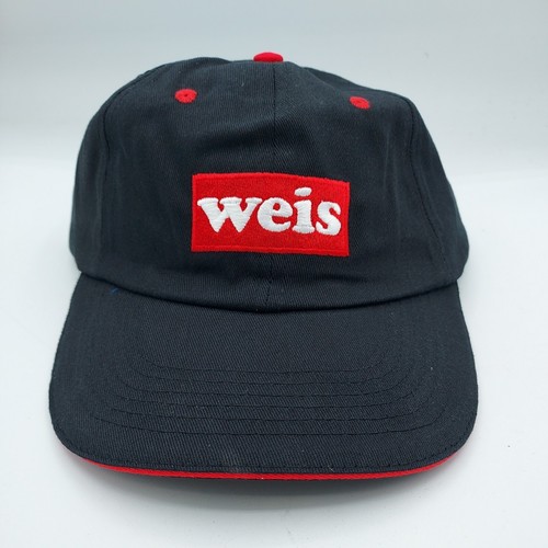Gorra Weis negra con logotipo rojo y blanco - Imagen 2 de 10