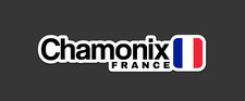 Chamonix - France - Ski Resort Sticker with French Flag design