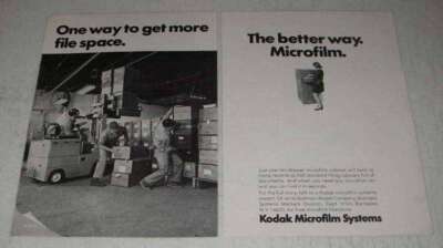 1970 Kodak Microfilm Systems Ad - Get More File Space