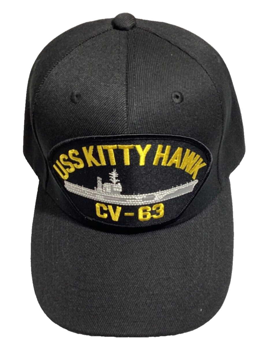 U.S. NAVY - USS KITTY HAWK CV-63 Military Ball Cap - Black | eBay