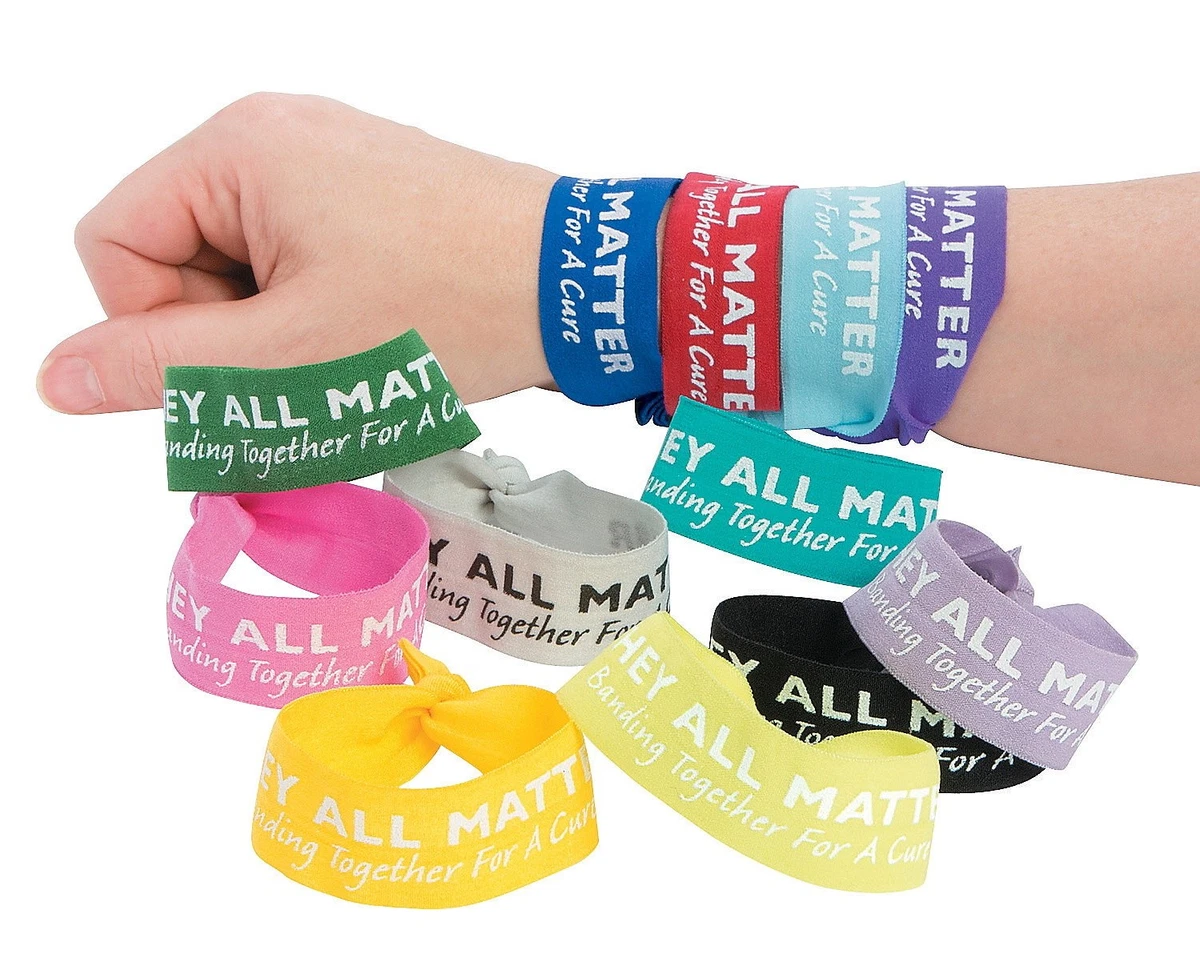 Cancer Awareness Elastic Bracelets 12 Pack eBay
