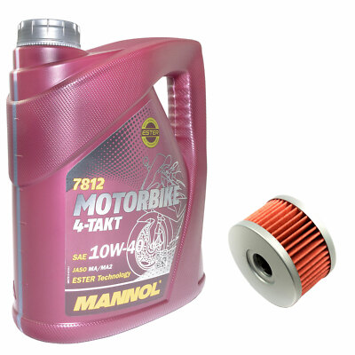 Motoröl Set Ölfilter MF137 10W40 4 Liter für Sachs Roadster Suzuki DR LS XF 650