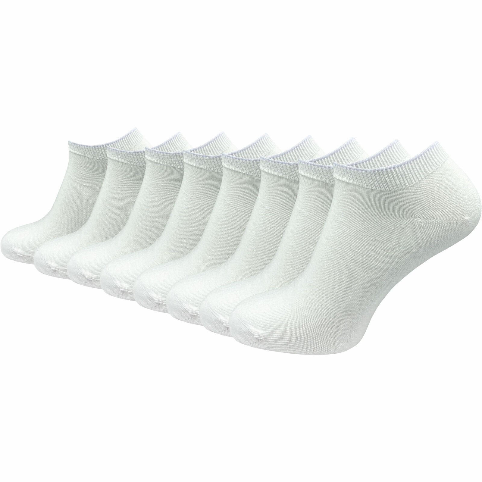 8 Paar Damen Herren Sneaker Socken aus 100 Baumwolle ohne Gummi ohne Naht