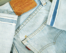 HOT VTG 80's USA LEVI'S 501 SELVEDGE 6 DOTS LIGHT Denim Jeans 29x28 Fit 26x28