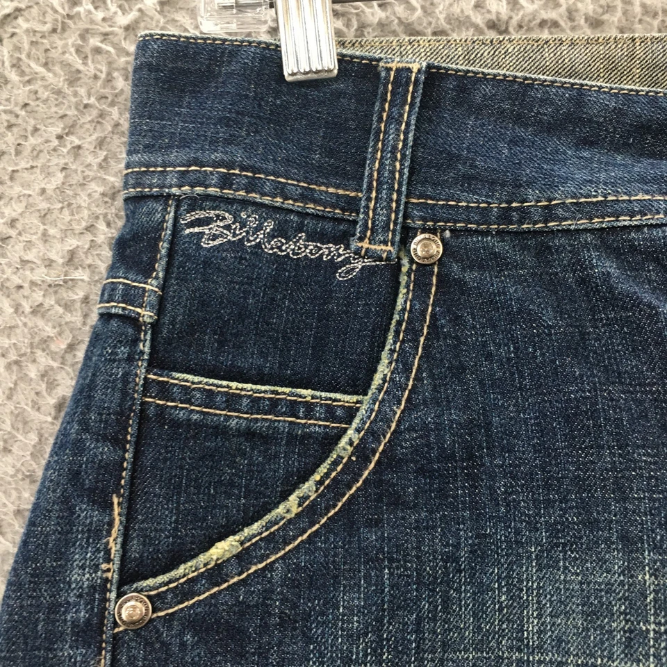 Billabong 百慕大短裤女式 8(实际 31x16)蓝色牛仔棉混纺拉链门襟 — 第 4/4 张图片