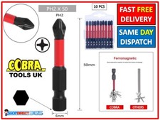 PH 2x50mm Impact Screwdriver Bit tight screw everlasting durability 10 pack 3-17