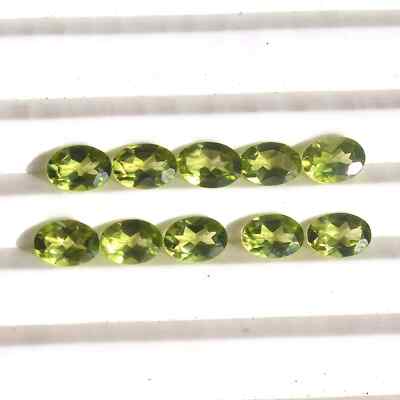 [WHOLESALE]  NATURAL PERIDOT FACETED OVAL SHAPE LOOSE GEMSTONE