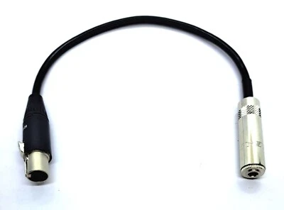 Mini XLR-TQB 3 pol. en mini jack hembra de 3,5 mm vers. Longitudes