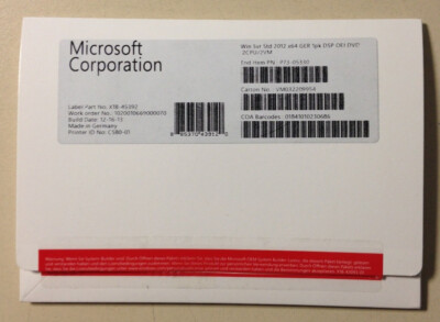 MS Windows Server 2012 Standard OEM/SB Vollversion deutsch 2CPU/VM (P73-05330)