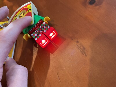 LEGO Pizza Suit Guy Minifigure Iconic Key Chain Light Keyring