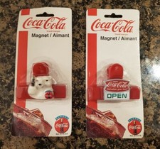 Vintage 90's COCA-COLA Retro Magnet Aimants Polar Bear Open No. 51558 New Sealed