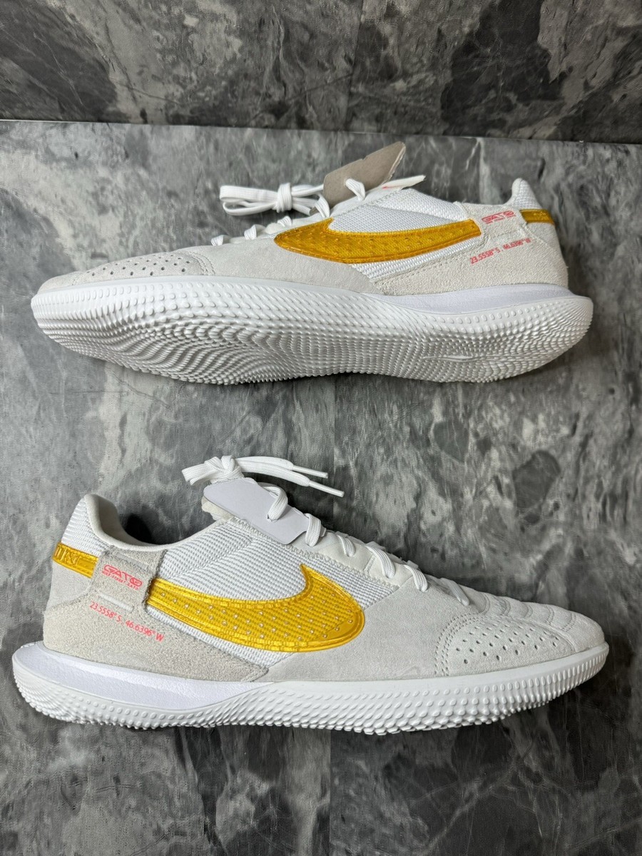 Nike Streetgato Indoor Soccer Shoes White Gold DC8466-171 Men's