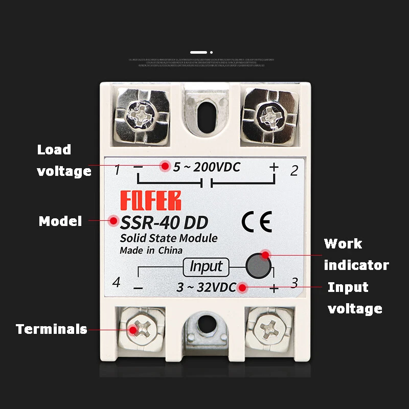 SSR Halbleiter Solid State Relais DC / DC 3-32V DC Steuerspannung 10DD - 100DD - Bild 3 von 4