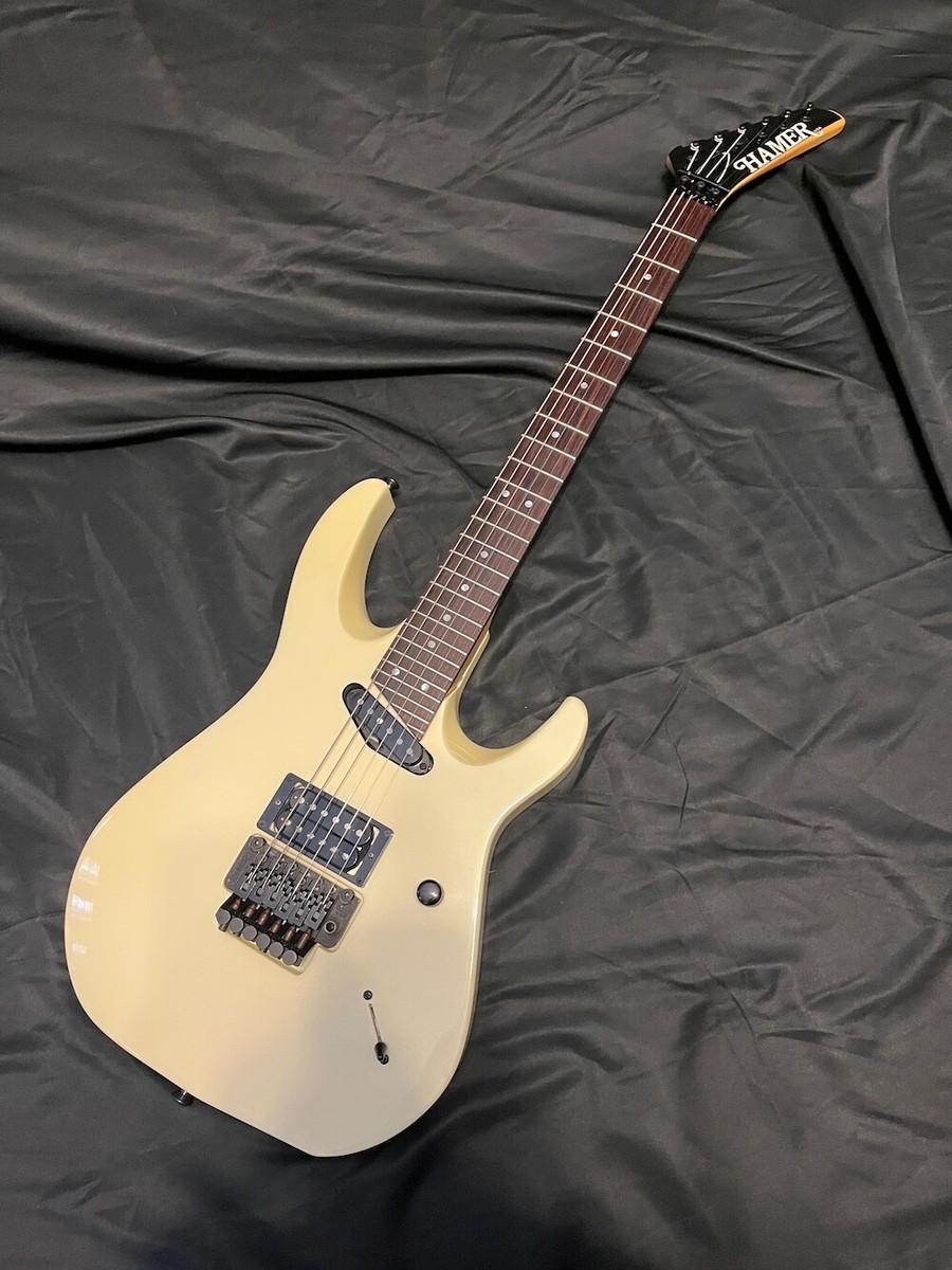 1989 USA Hamer Californian Standard Guitar in Pearl White W/OHSC
