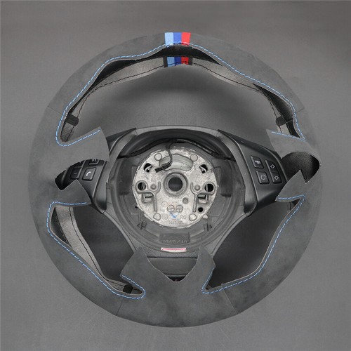 For BMW 3 Series E90 E91 X1 E84 Anti-skid Suede Hand Sewing Steering Wheel Cover - Picture 6 of 18