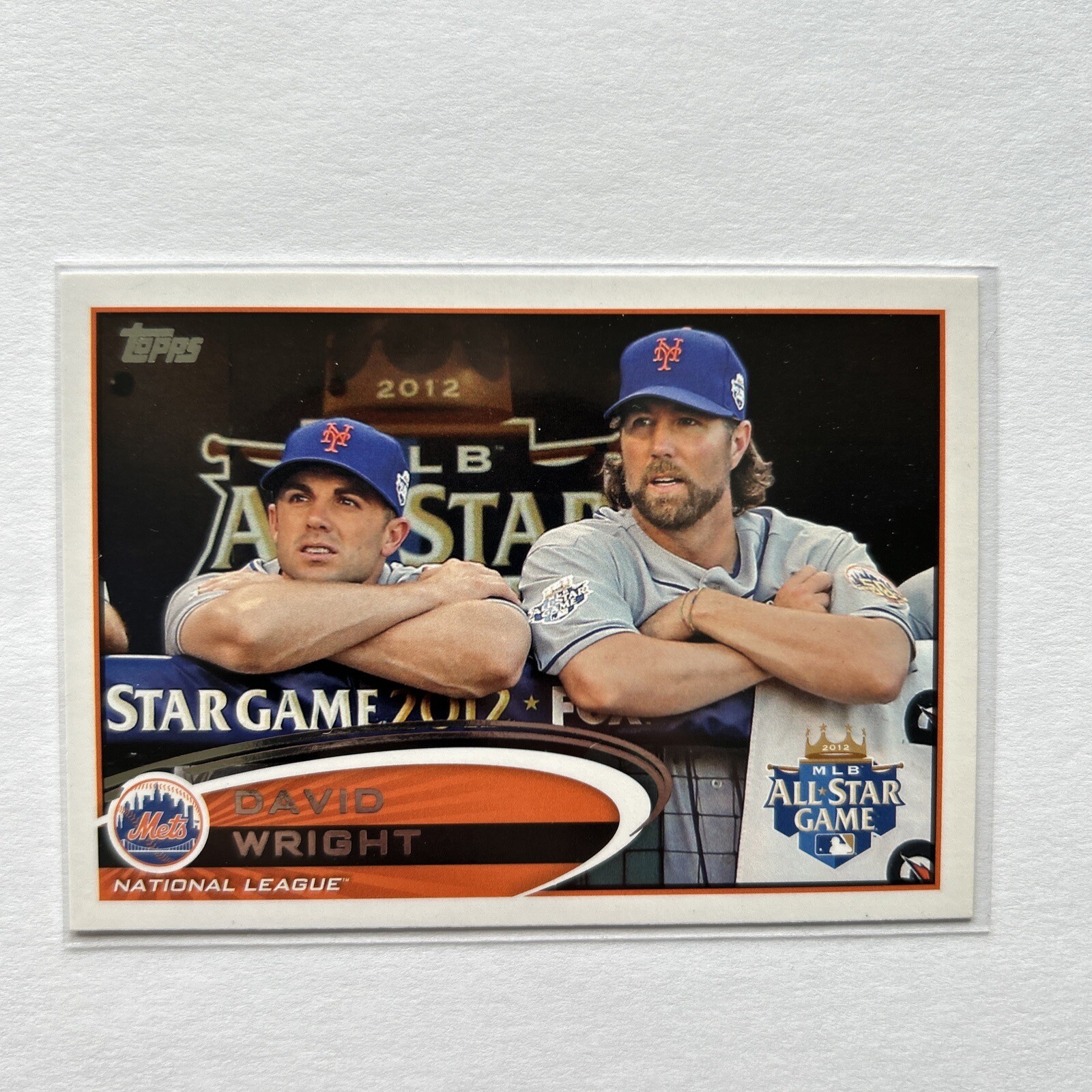 2012 Topps #US280 SP David Wright Photo Image Variation Short Print RA Dickey