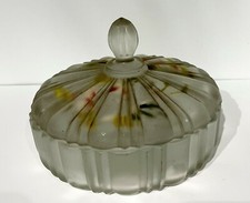 Vintage Anchor Hockings White Satin Glass Dre...