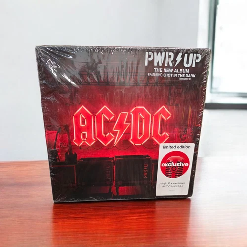 AC/DC - Pwr Up vinyl LP Limited Edition Box + Large T-Shirt - Brand New
