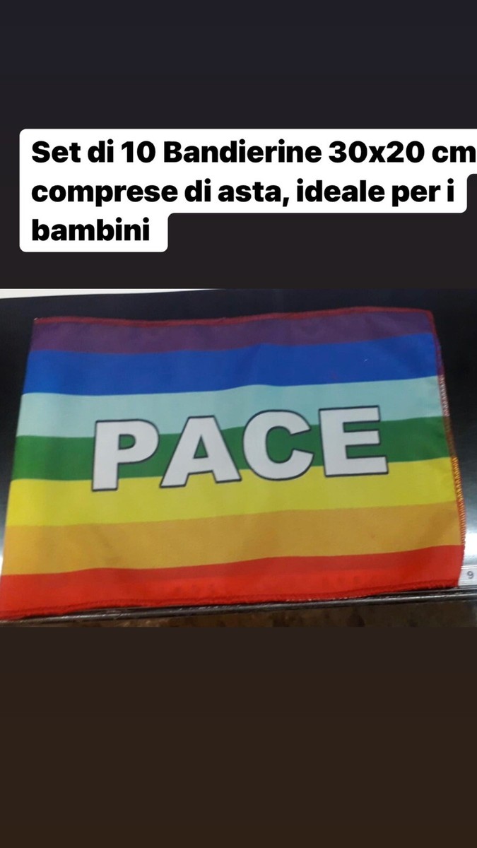 TSMD Bandierine a forma di asta, piccole, 12 x 20 cm, confezione da 12