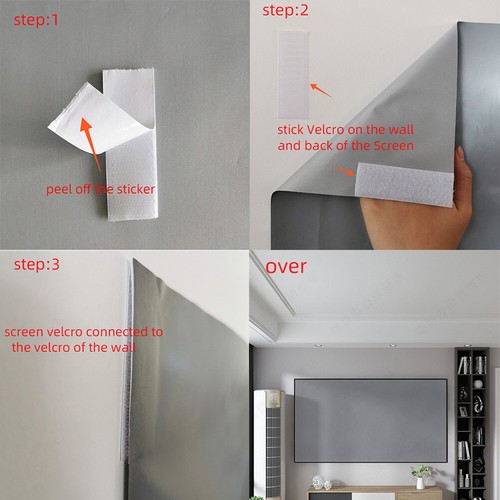 Portable 16 9 Metal Projector Screen 4K HD Anti Light Curtain (130 inch) - Afbeelding 8 van 11