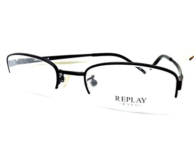 REPLAY montatura per occhiali da vista uomo donna ovale metallo leggero |  eBay
