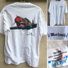 Vintage Curtiss Warhawk Aviation 87 T-Shirt Made In USA Size 46 XL 48 1980s 80s