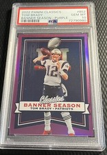 2022 Tom Brady Patriots PSA 10 Panini Classics 29/35 Banner Season Purple #BS2