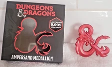 Dungeons and Dragons - Red Ampersand Medallion With Stand - LIMITED EDITION