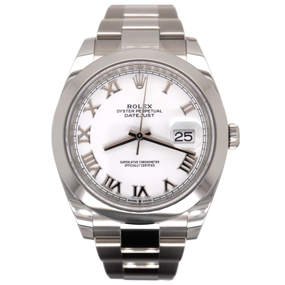 Rolex Herren 41mm Datejust 41 Römische Ziffernblatt Edelstahl Uhr