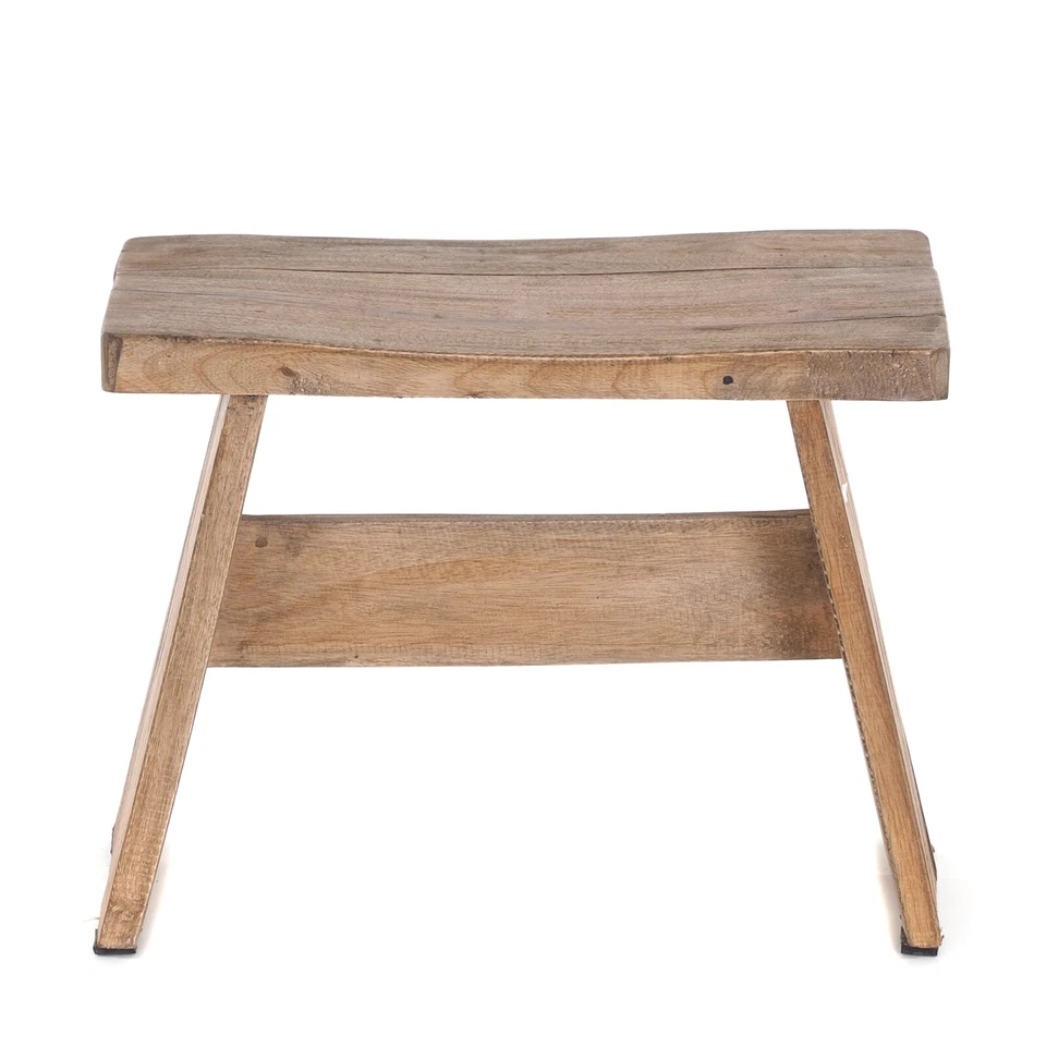 HOLZ HOCKER "SCHEMEL" | 31x40x25 cm, Recyclingholz, natur braun | Sitzbank - Bild 2 von 4