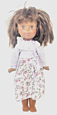 Vintage African American Black Baby Doll Little Girl - Egee Doll - 60s 70s