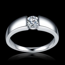 18ct White Gold Filled 1.2 Carat AAA Cubic Zirconia Gemstone Engagement Ring