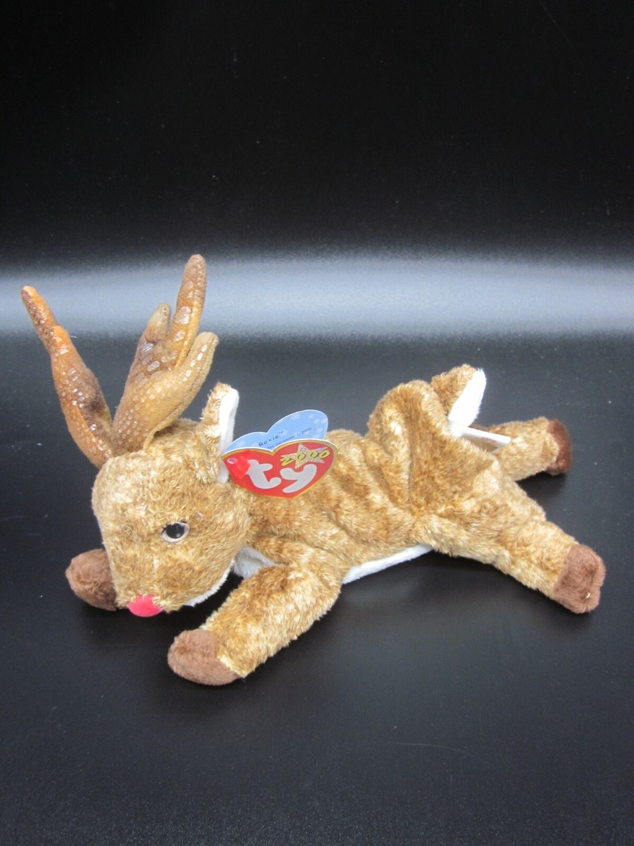 TY Beanie Babies Roxie Christmas Reindeer DOB December 1, 2000